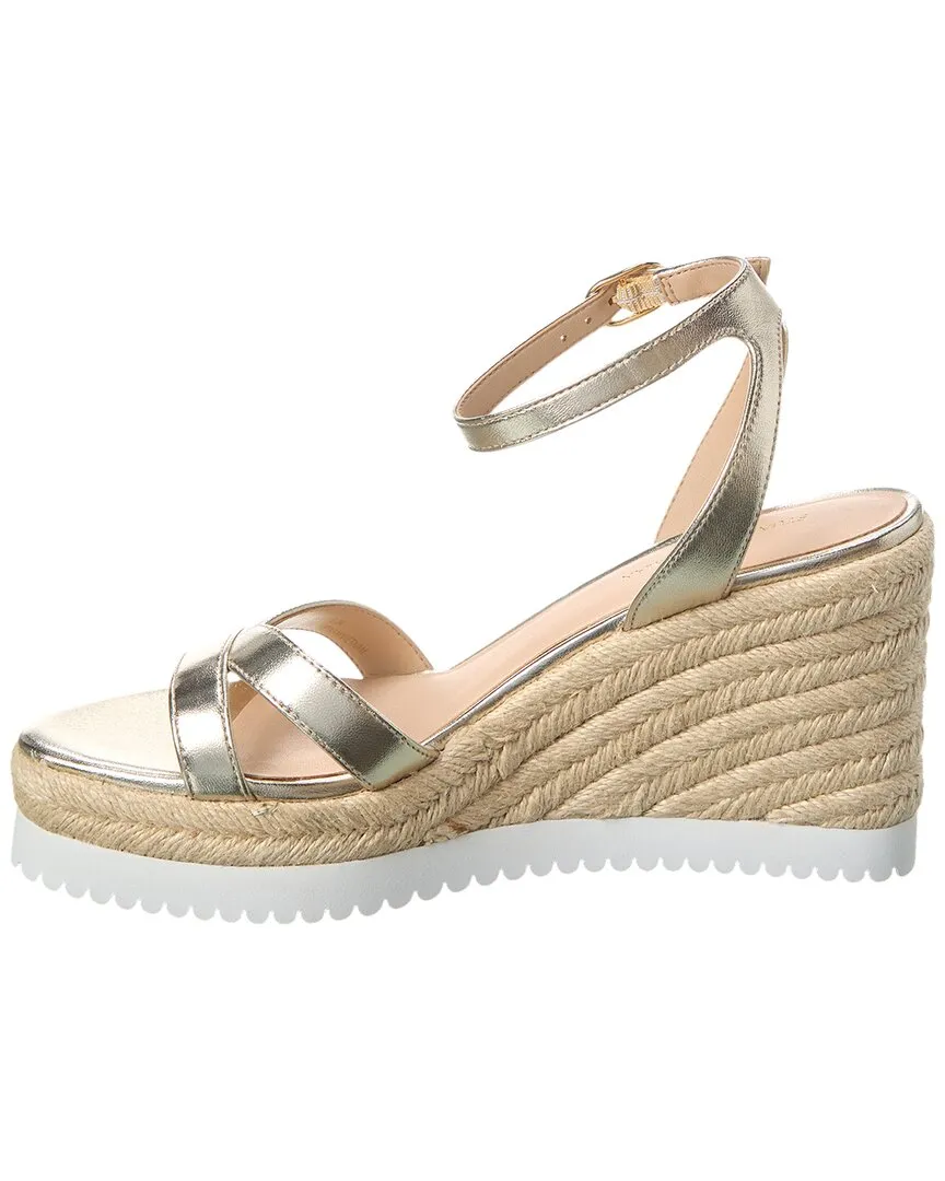 Stuart Weitzman Catlina Leather Espadrille Wedge Sandal