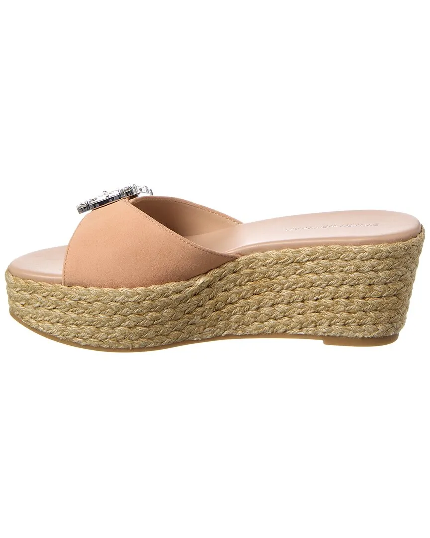 Stuart Weitzman June 75 Suede Wedge Slide