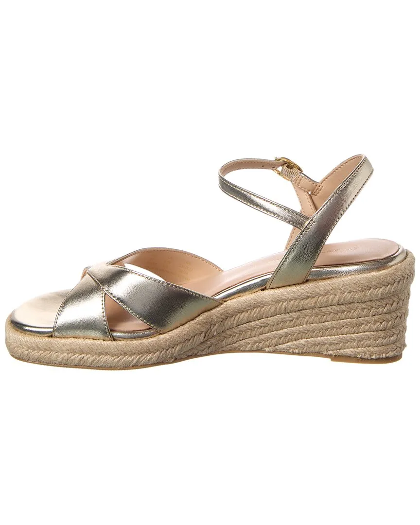 Stuart Weitzman Miami Espadrille Leather Wedge
