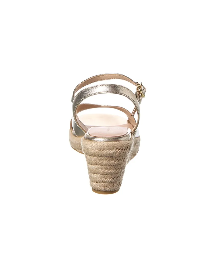 Stuart Weitzman Miami Espadrille Leather Wedge