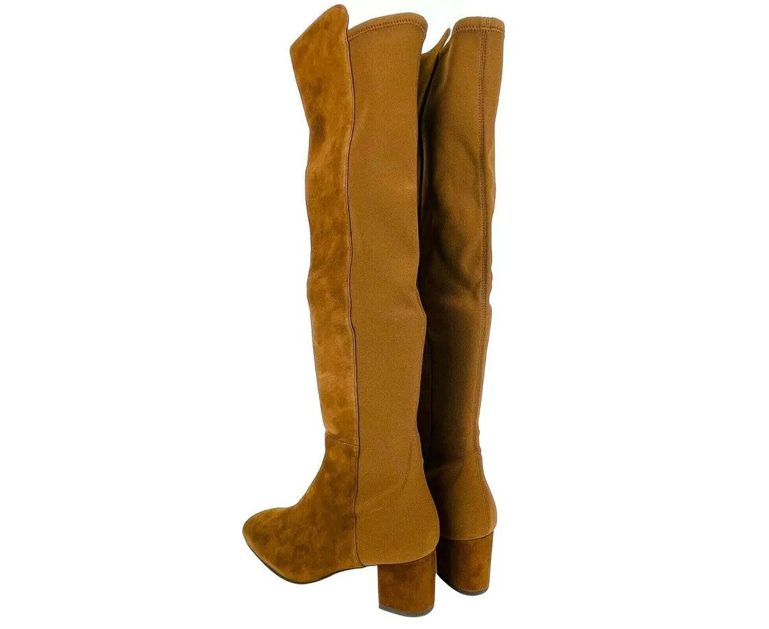 Stuart Weitzman Women's Suede Heel Knee High Boots