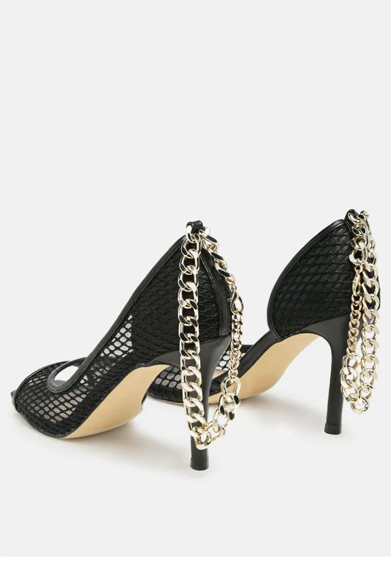 sugar stick jewel mesh stiletto sandals