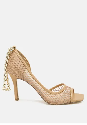 sugar stick jewel mesh stiletto sandals