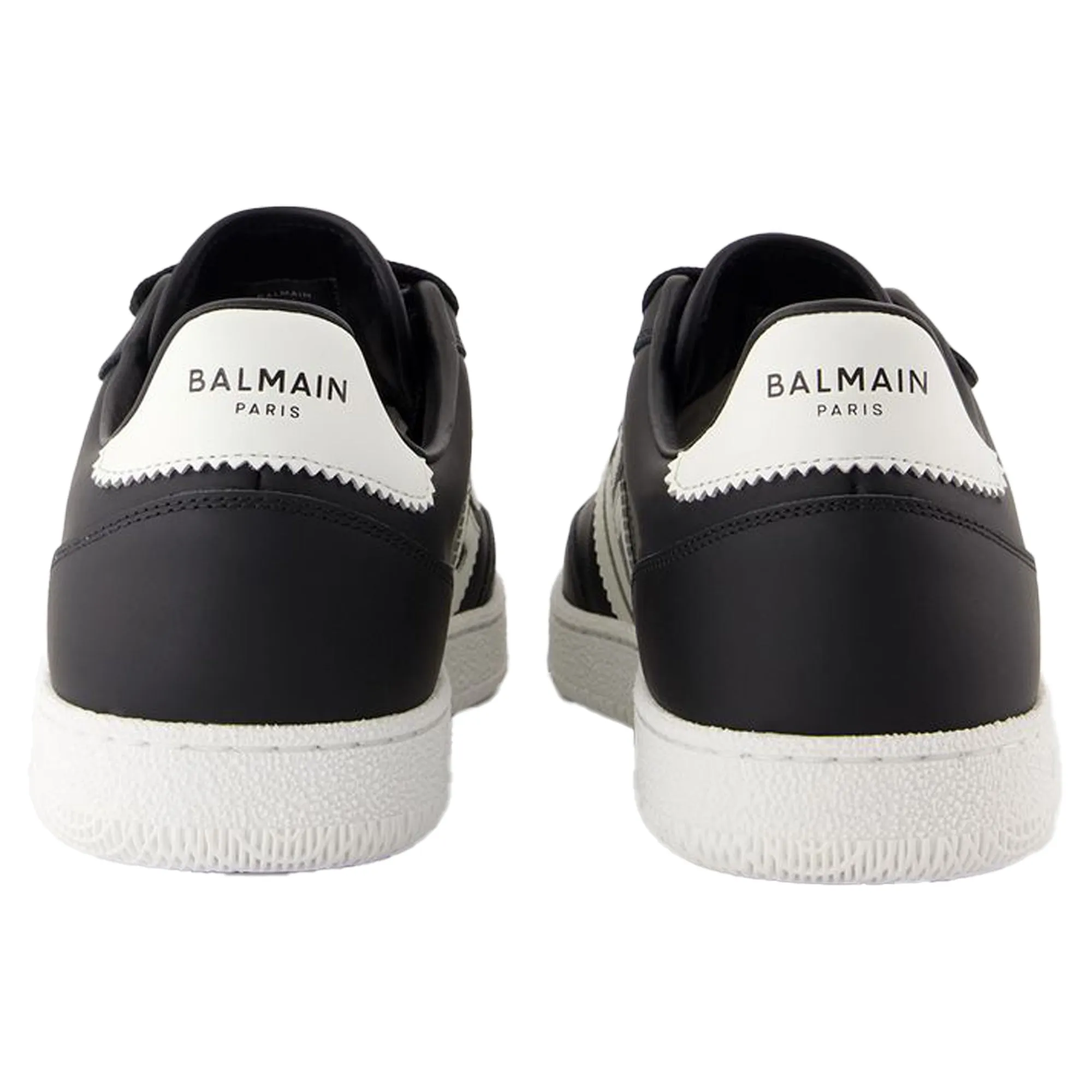 Swan Sneakers - Balmain - Leather - Black/White