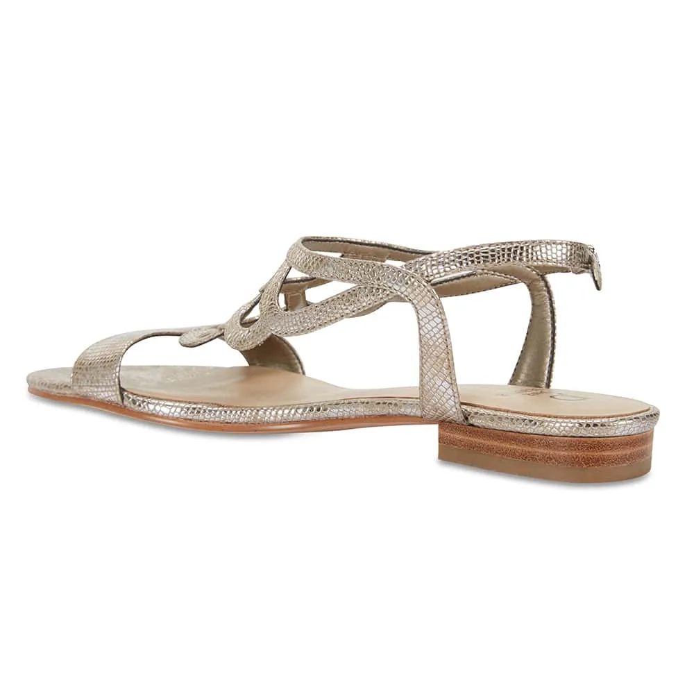 Tahiti Sandal in Gold Leather