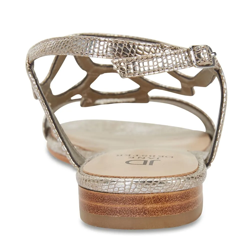 Tahiti Sandal in Gold Leather