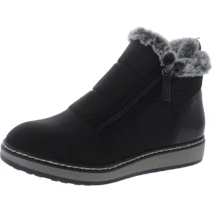Taurus Womens Faux Leather Trim Faux Shearling Winter & Snow Boots