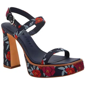 THE STEADY Womens Floral Print Jacquard Heels