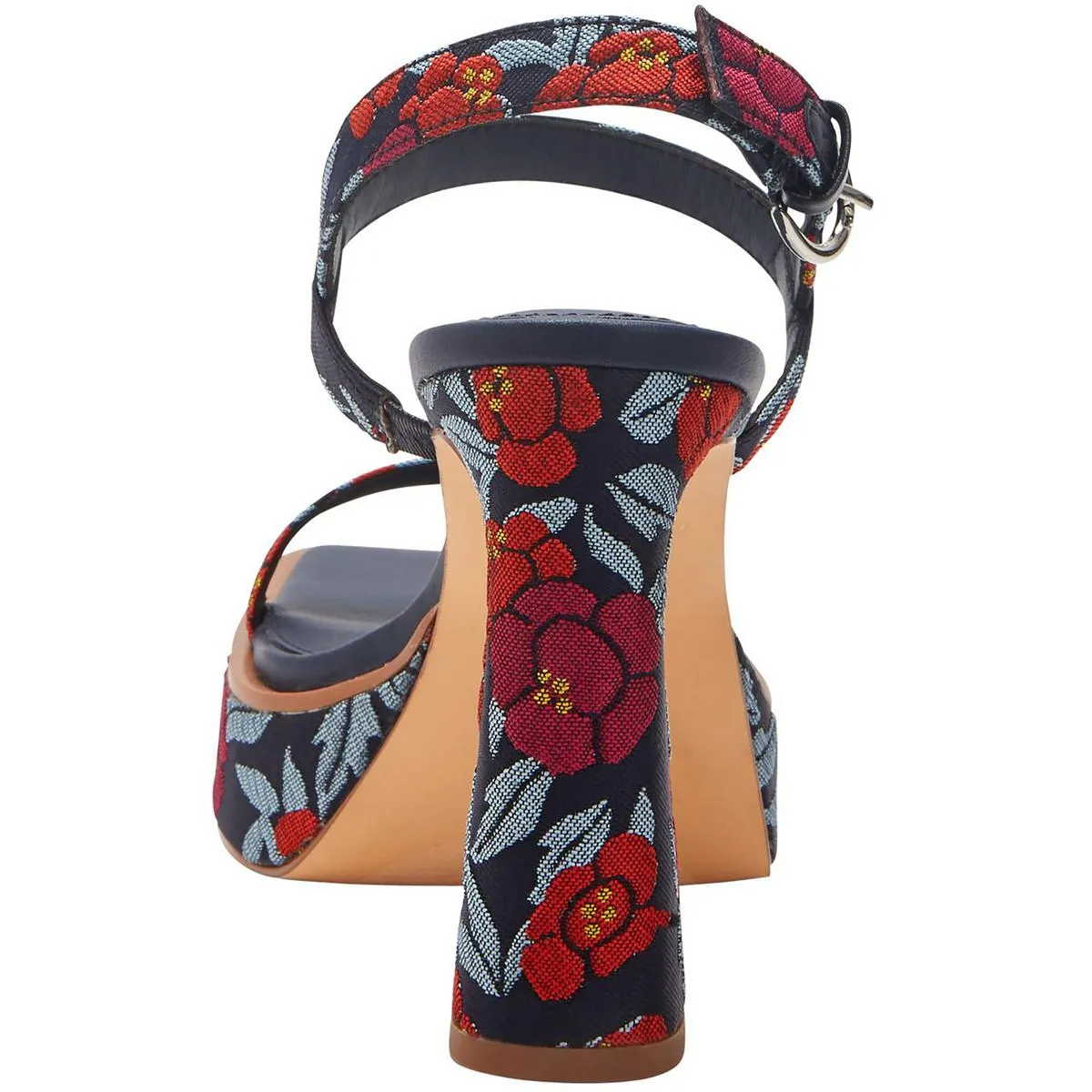 THE STEADY Womens Floral Print Jacquard Heels