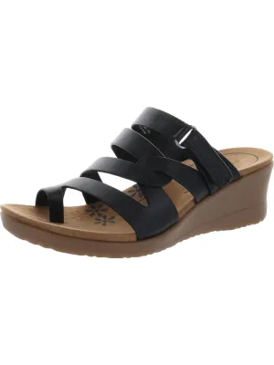 Theanna Womens Slip On Wedge Sandals