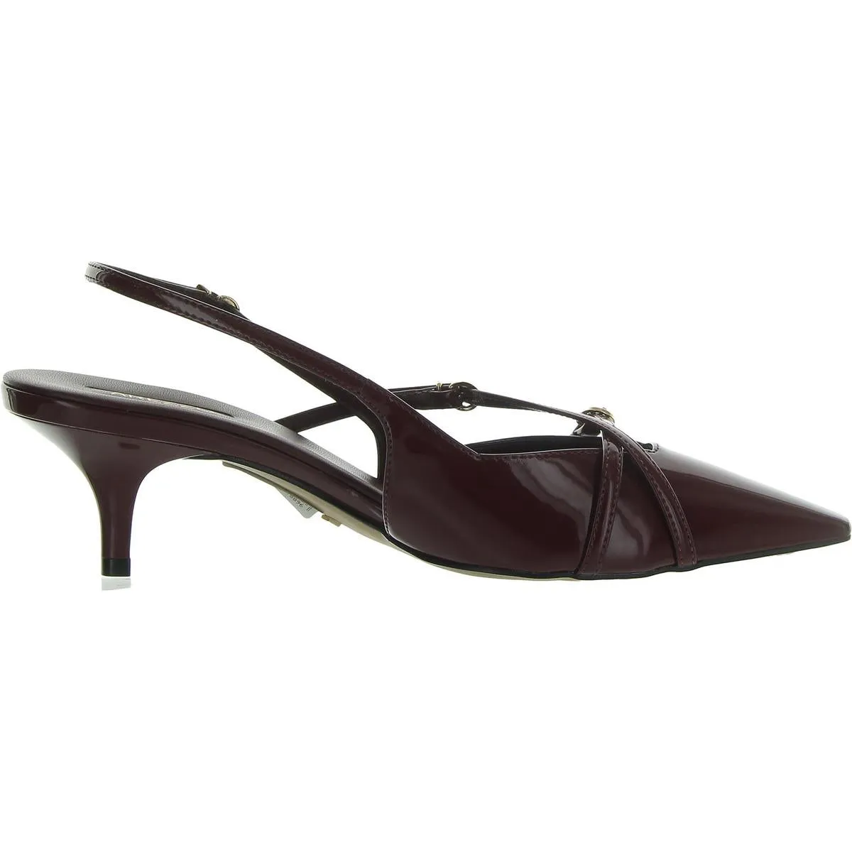 Tiffany Womens Patent Strappy Slingback Heels