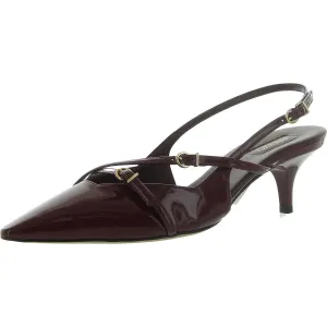 Tiffany Womens Patent Strappy Slingback Heels