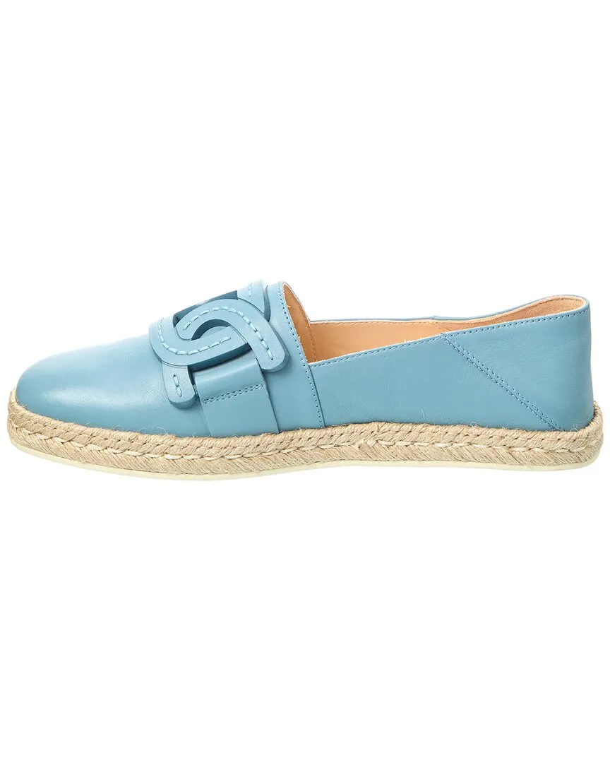 TODs City Gommino Leather Espadrille