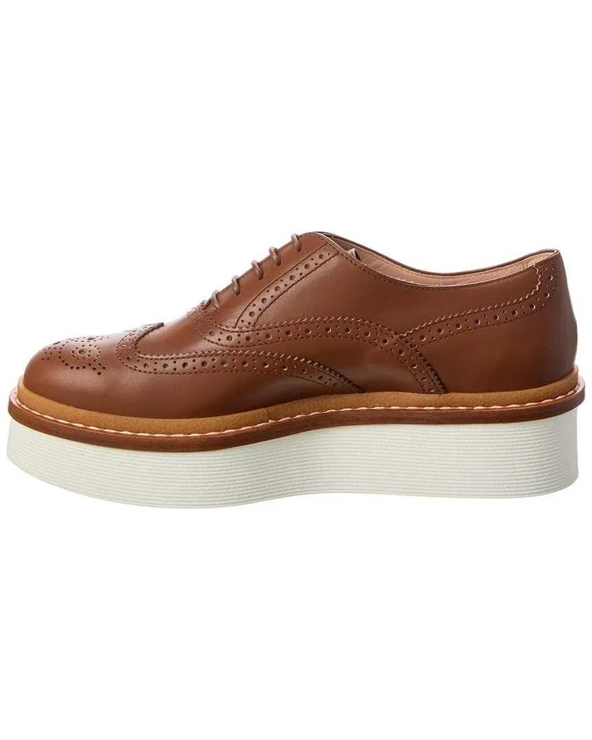 TODs Leather Platform Loafer