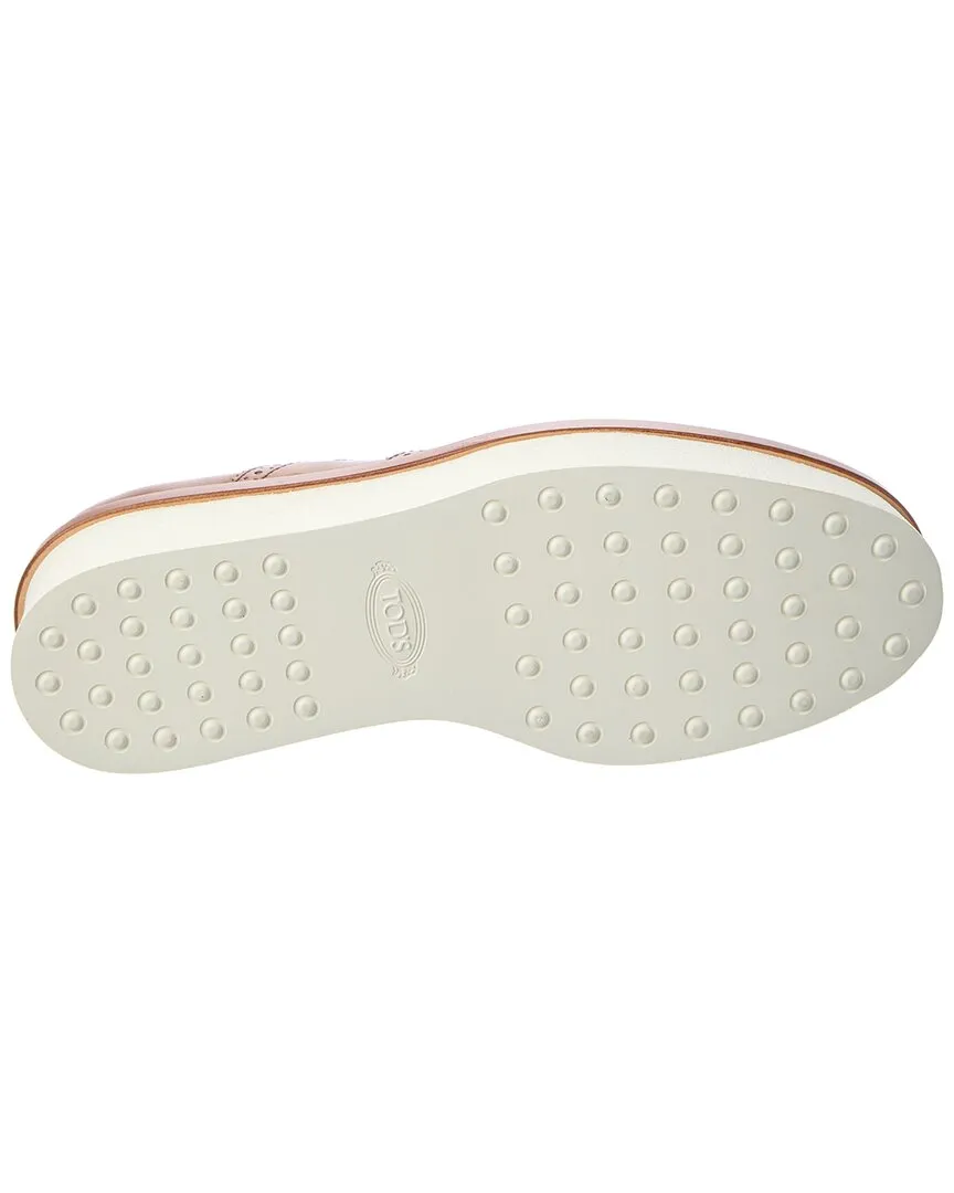 TODs Leather Platform Loafer