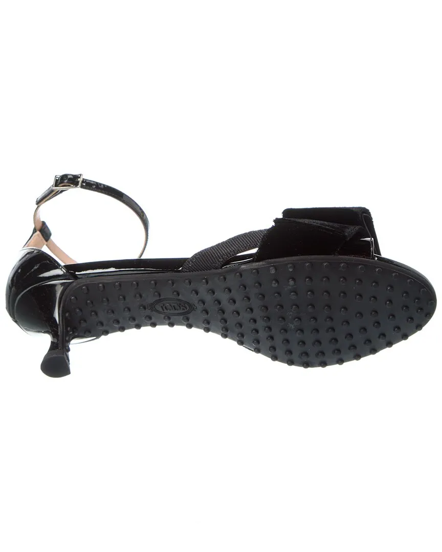TODs Logo Patent Sandal