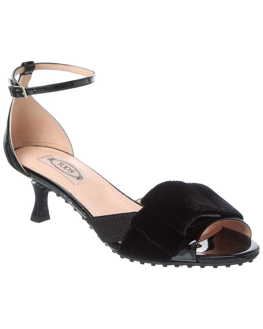 TODs Logo Patent Sandal