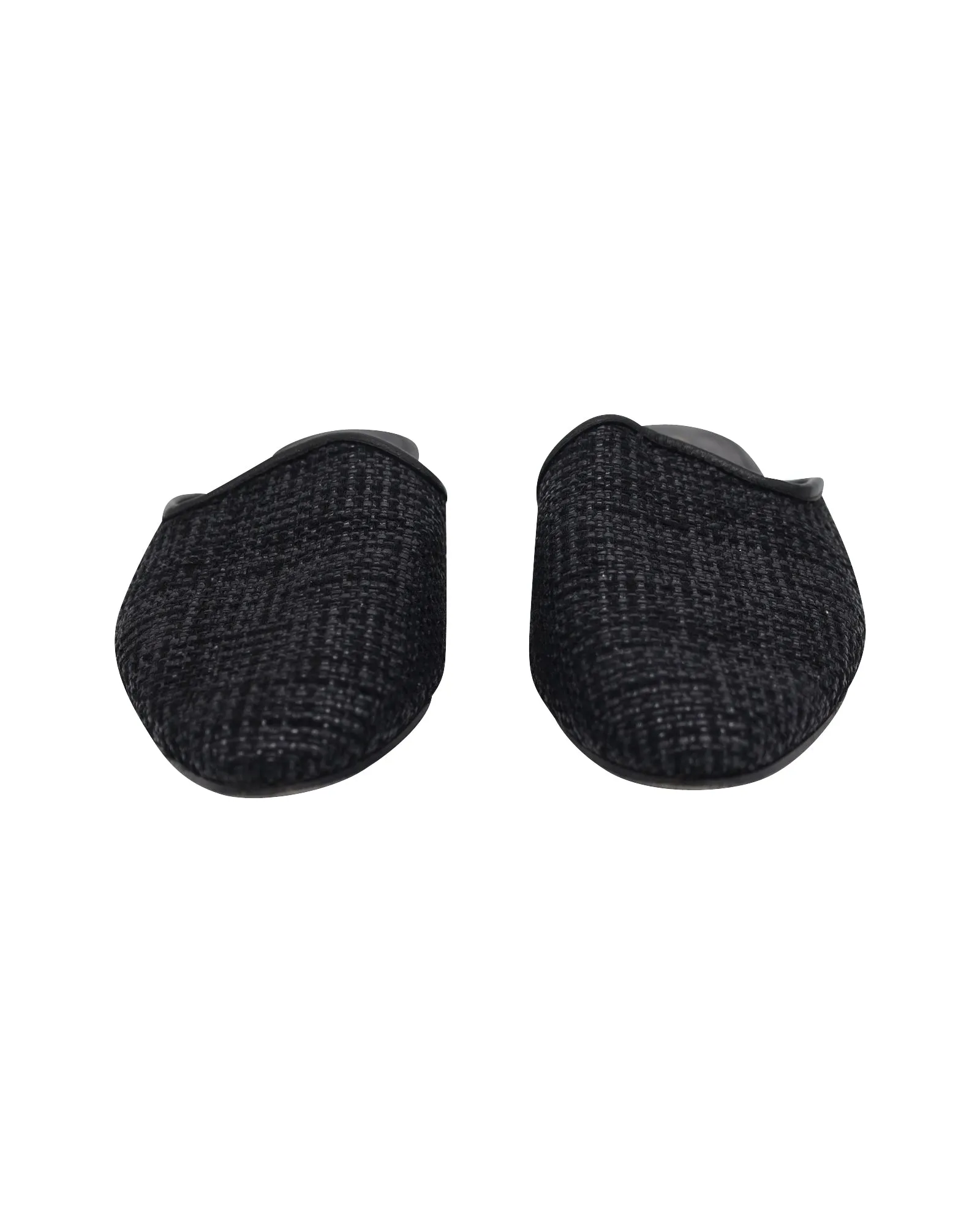 Totme Slip On Mules in Black Raffia
