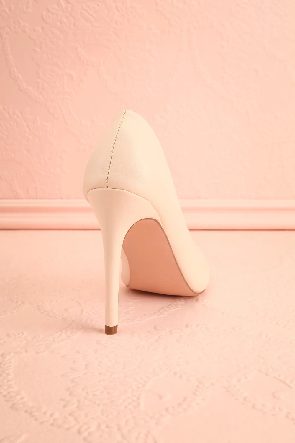 Trenta Ivory | Pointed Toe Heels