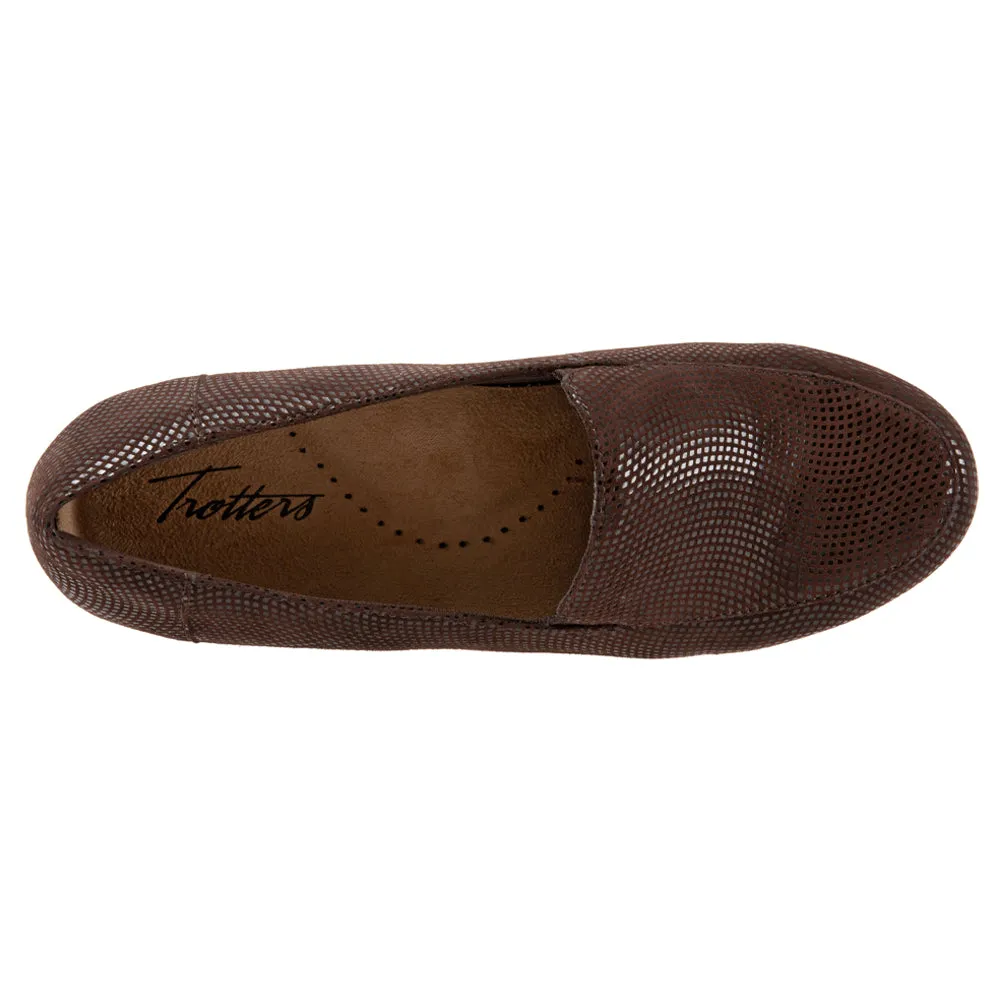 Trotters Deanna Slip-On Brown Mini Dots (Women's)