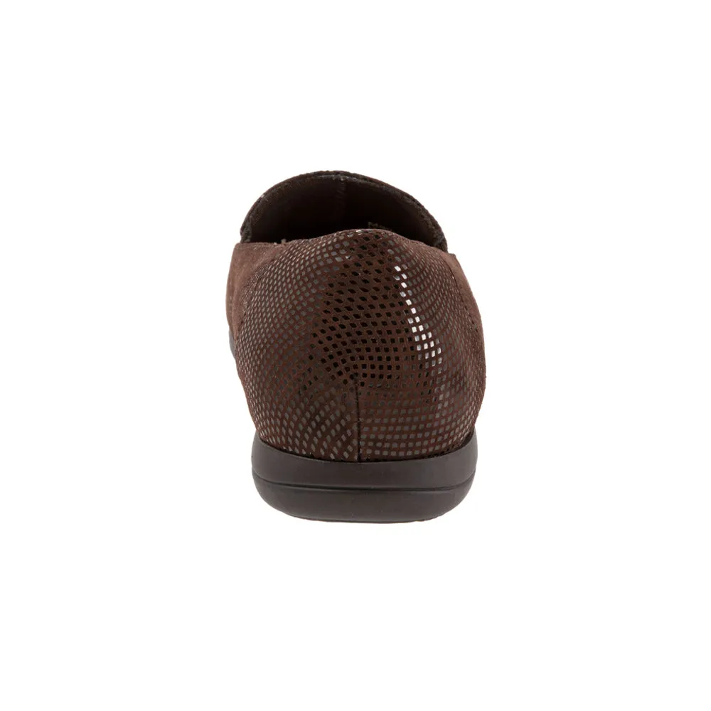 Trotters Deanna Slip-On Brown Mini Dots (Women's)