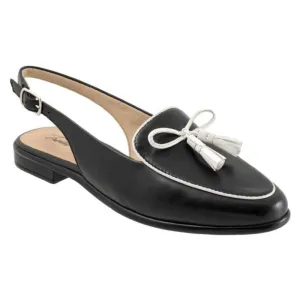 Trotters Lillie Black/White Leather Mule (Women's)