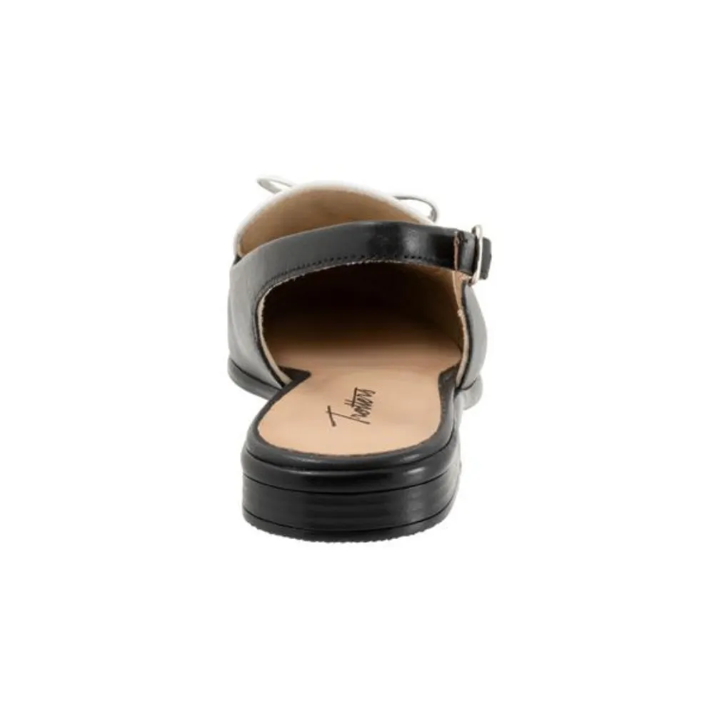 Trotters Lillie Black/White Leather Mule (Women's)