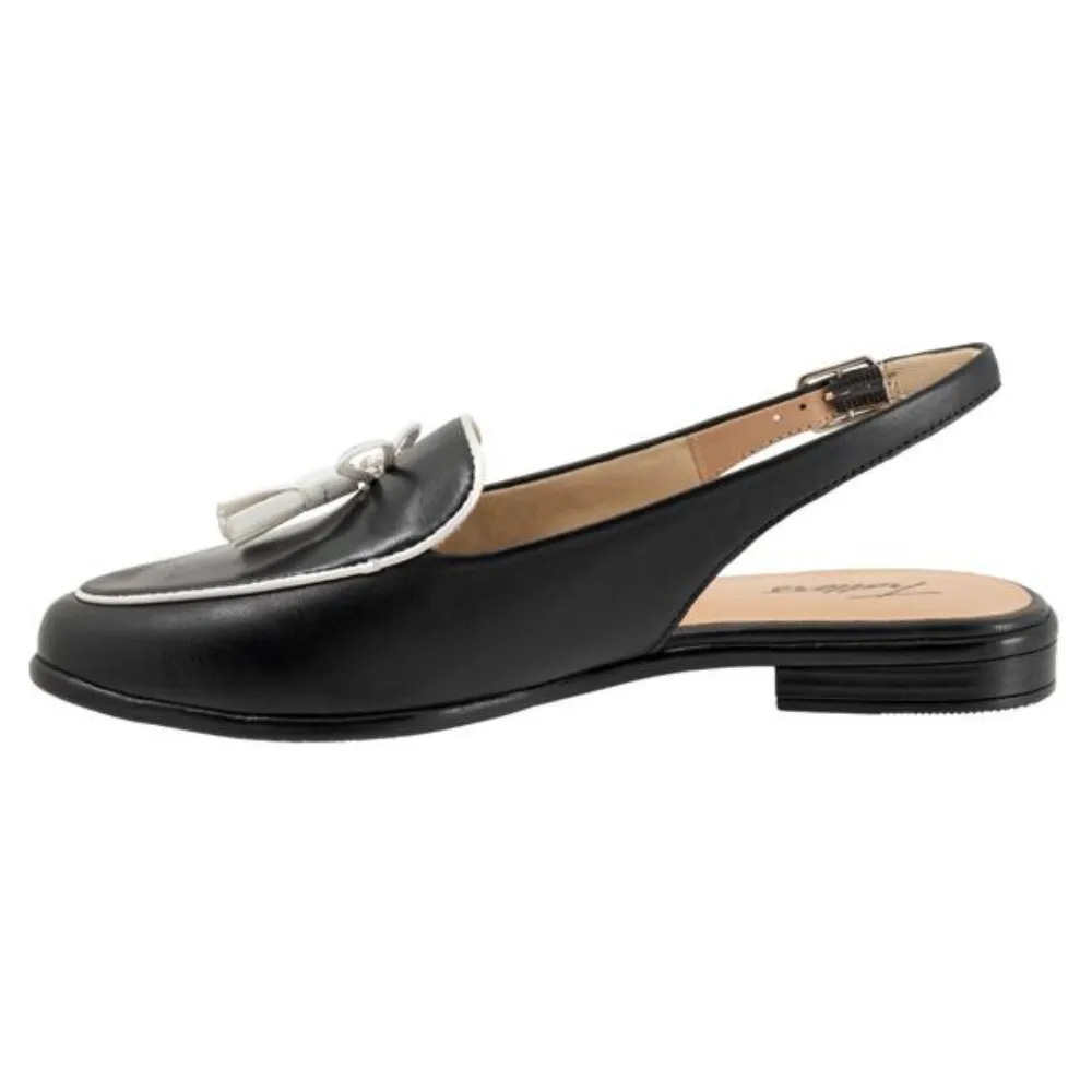Trotters Lillie Black/White Leather Mule (Women's)