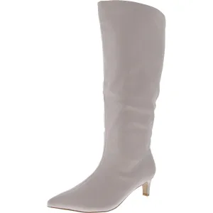 Tullip Womens Wide Calf Zippered Knee-High Boots