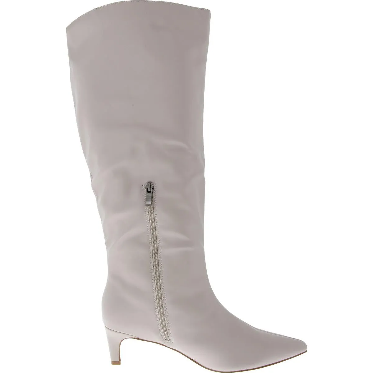 Tullip Womens Wide Calf Zippered Knee-High Boots