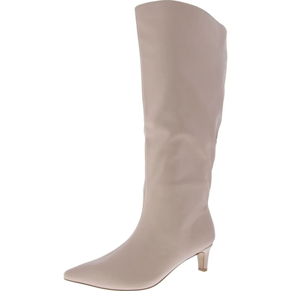 Tullip Womens Wide Calf Zippered Knee-High Boots