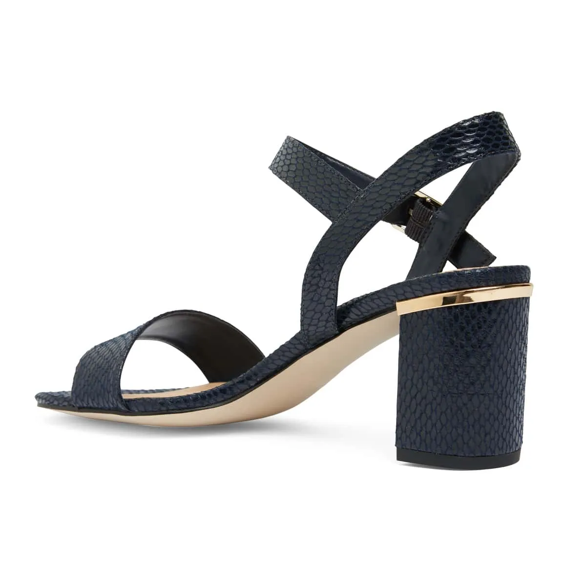 Uno Heel in Navy Smooth