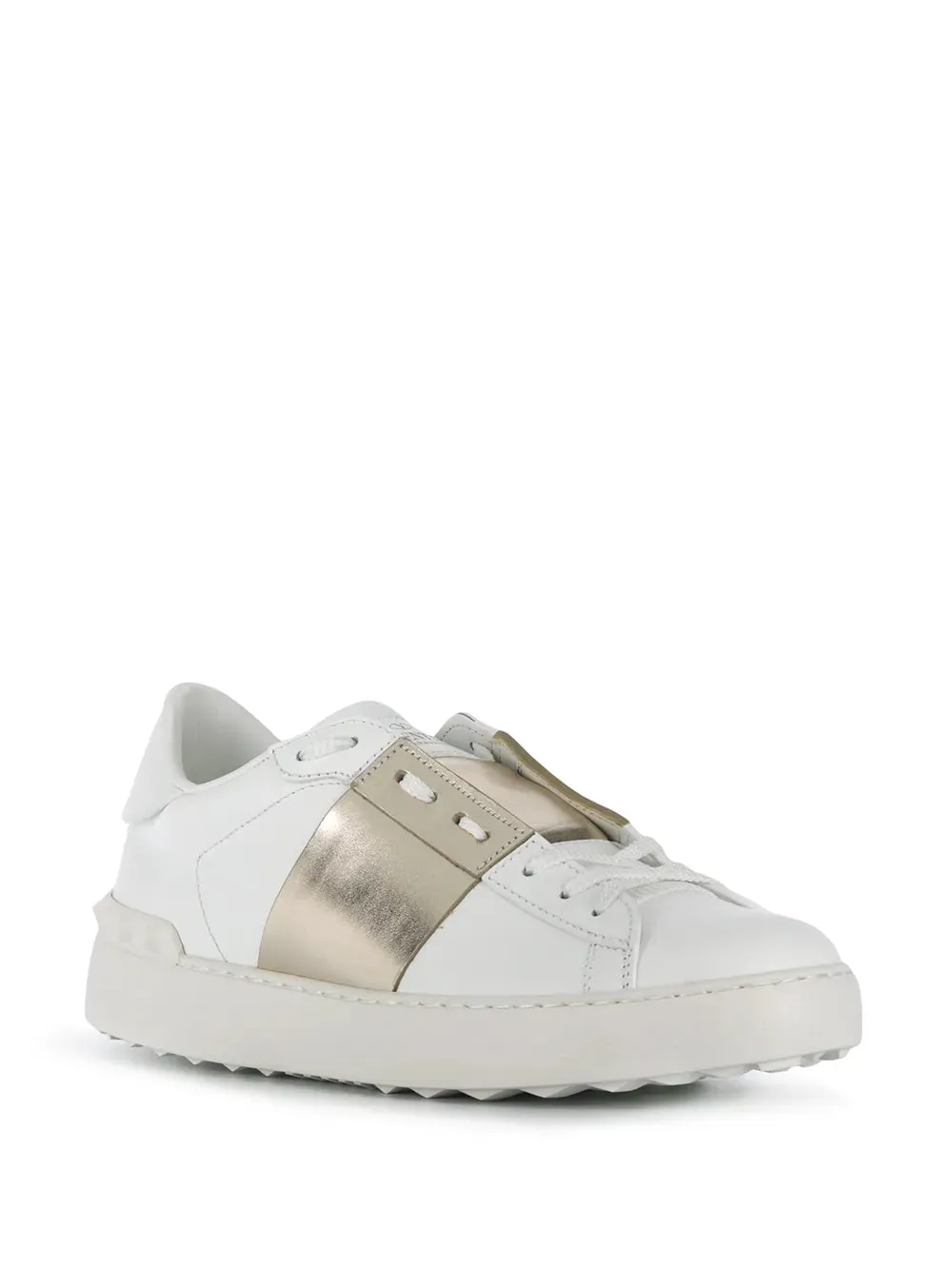 Valentino Open Low-Top Leather Sneakers