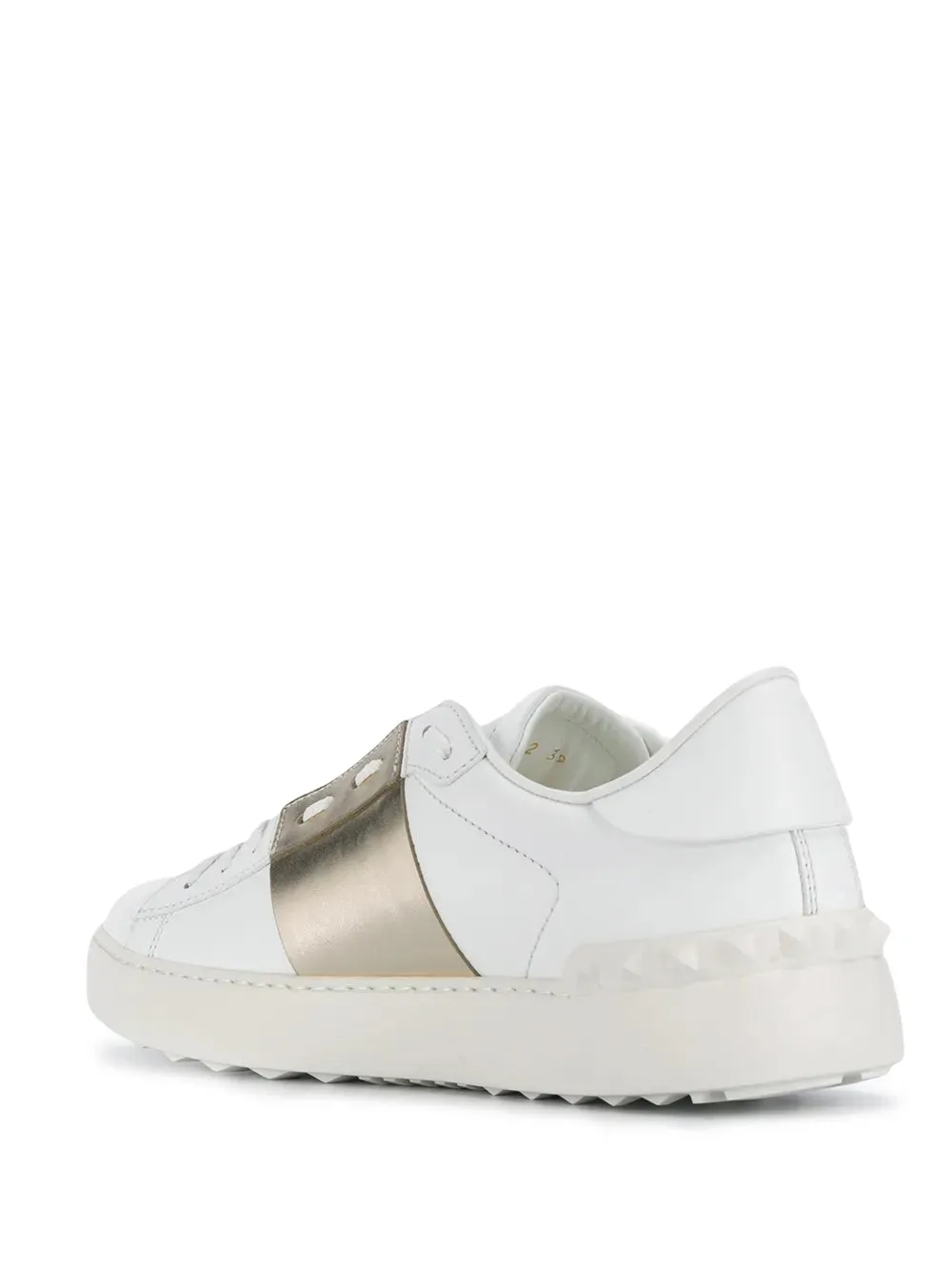 Valentino Open Low-Top Leather Sneakers