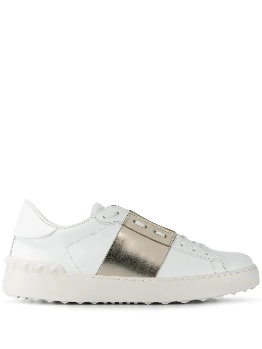 Valentino Open Low-Top Leather Sneakers