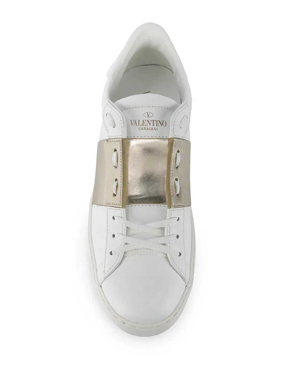 Valentino Open Low-Top Leather Sneakers