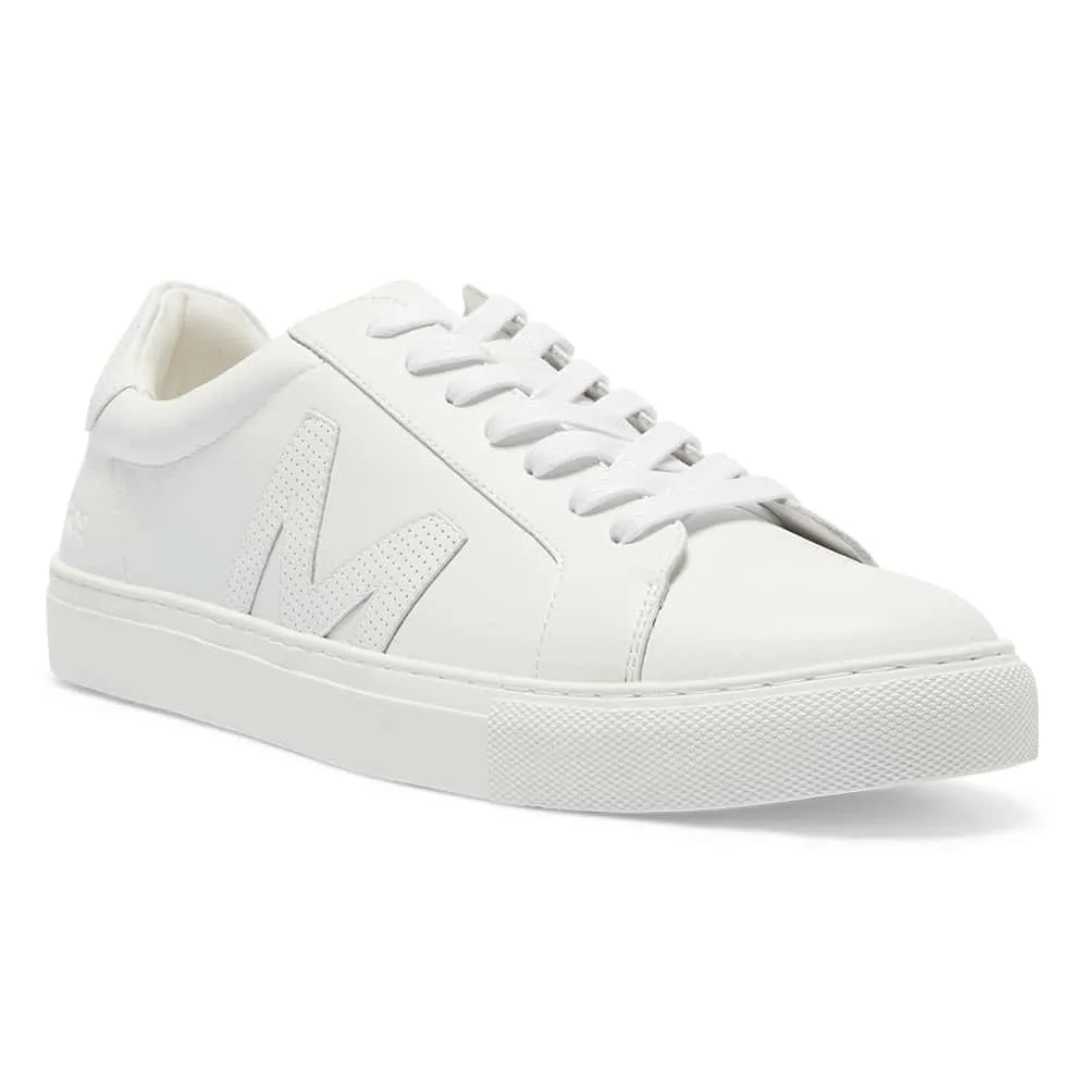 Varsity Sneaker in White Leather