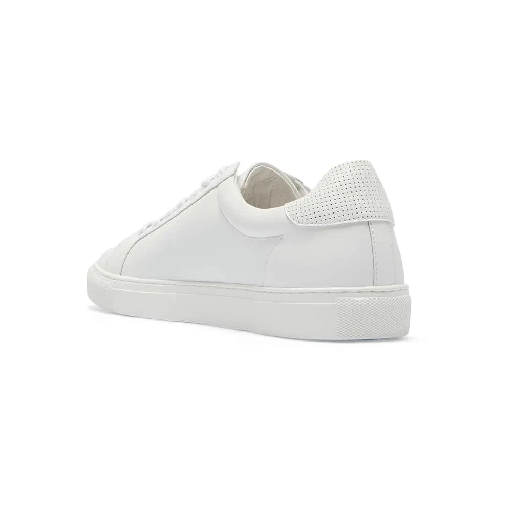 Varsity Sneaker in White Leather