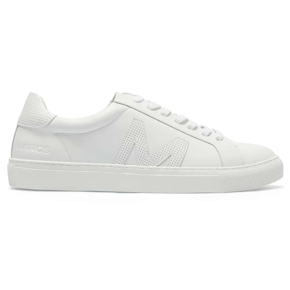 Varsity Sneaker in White Leather
