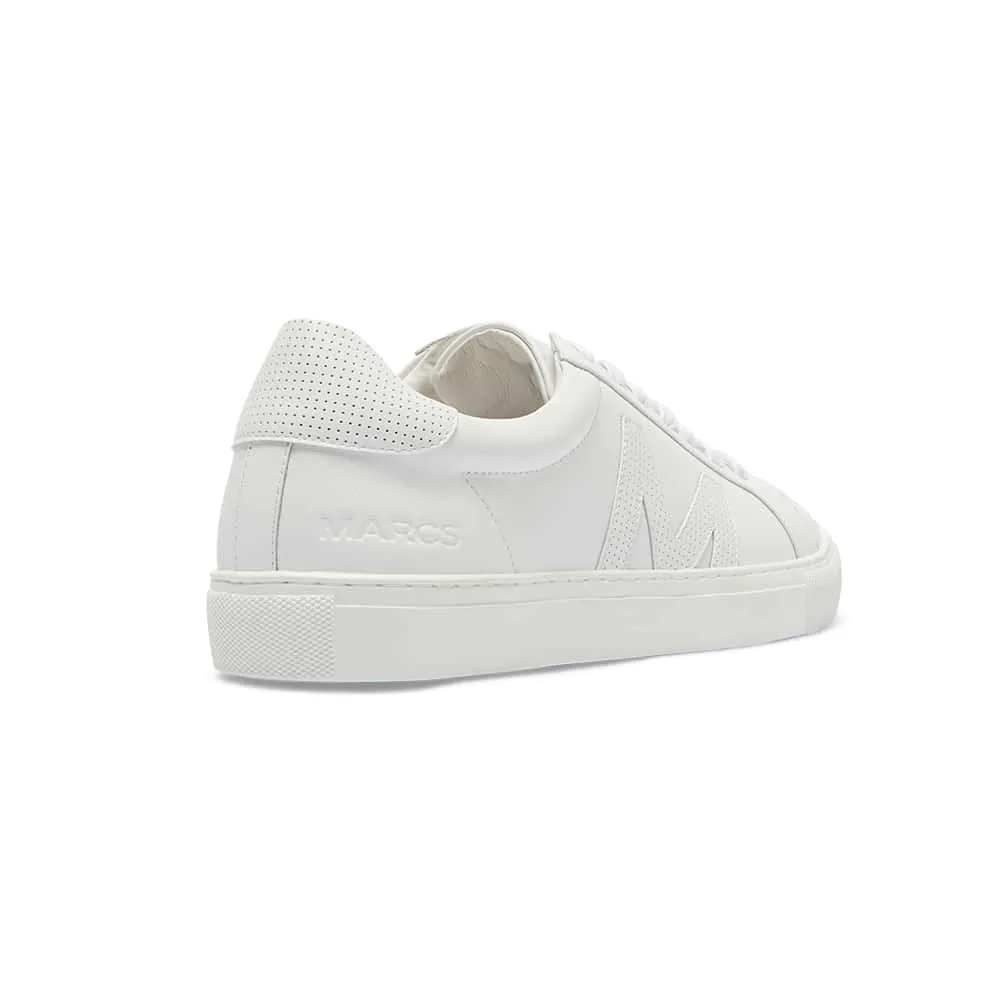 Varsity Sneaker in White Leather