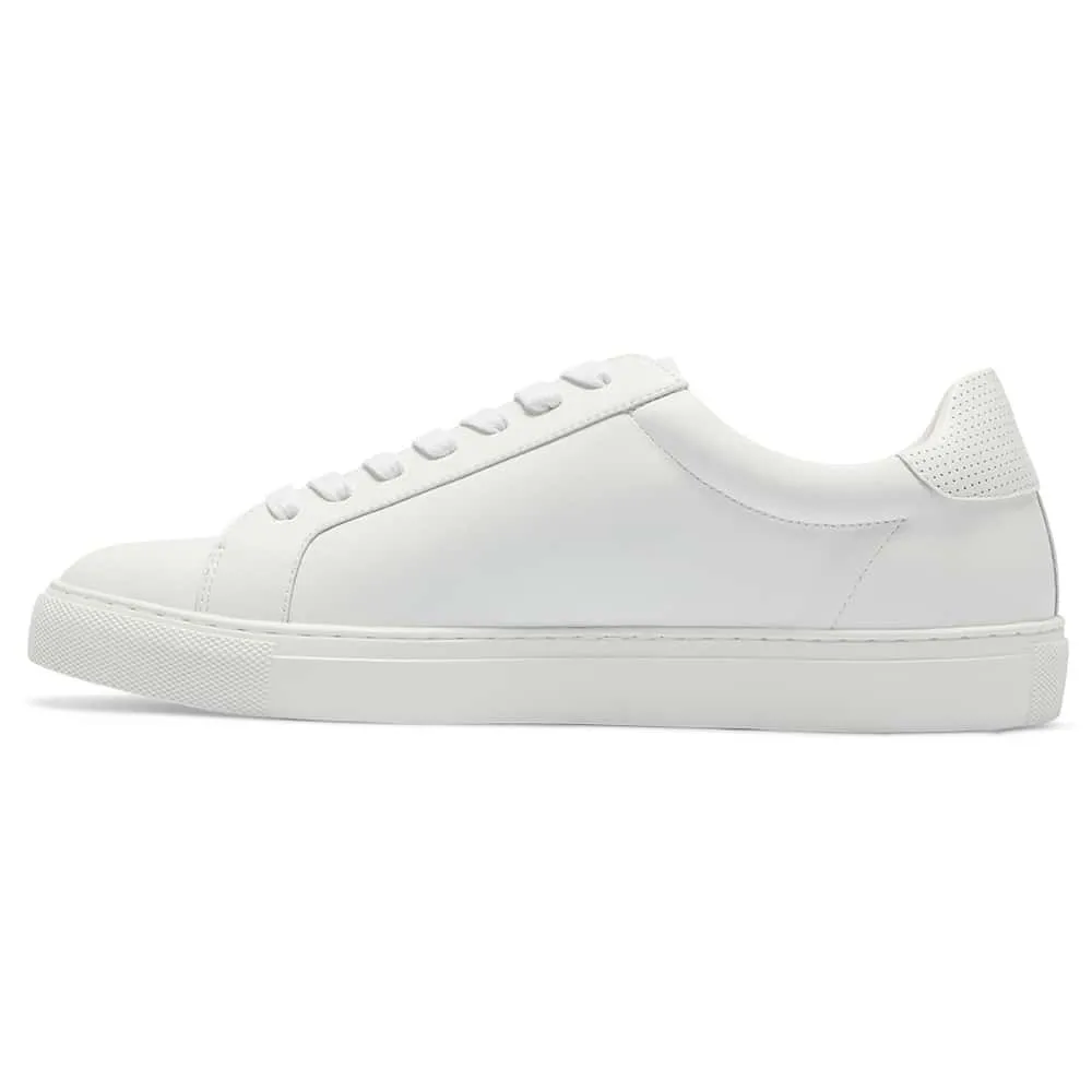 Varsity Sneaker in White Leather