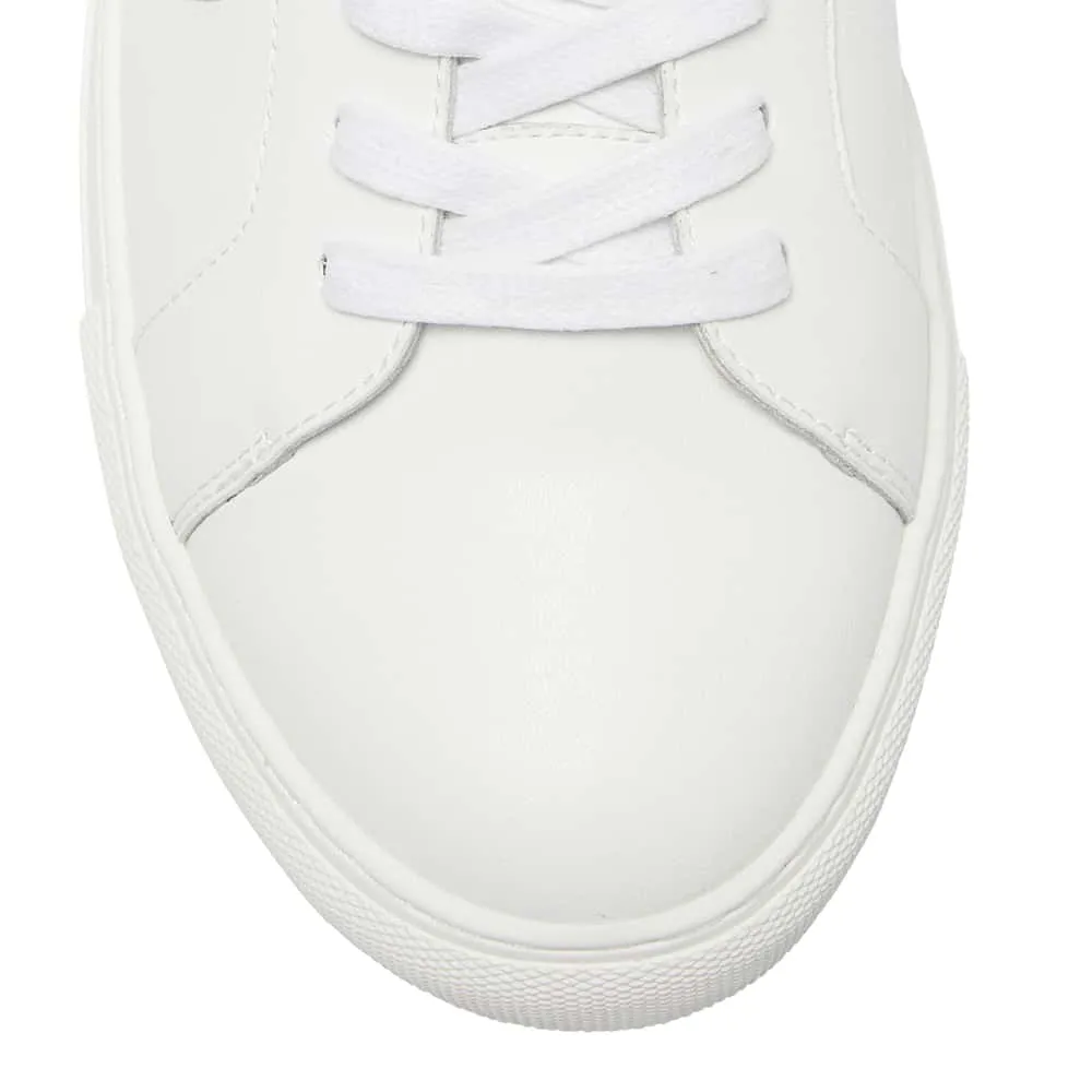 Varsity Sneaker in White Leather