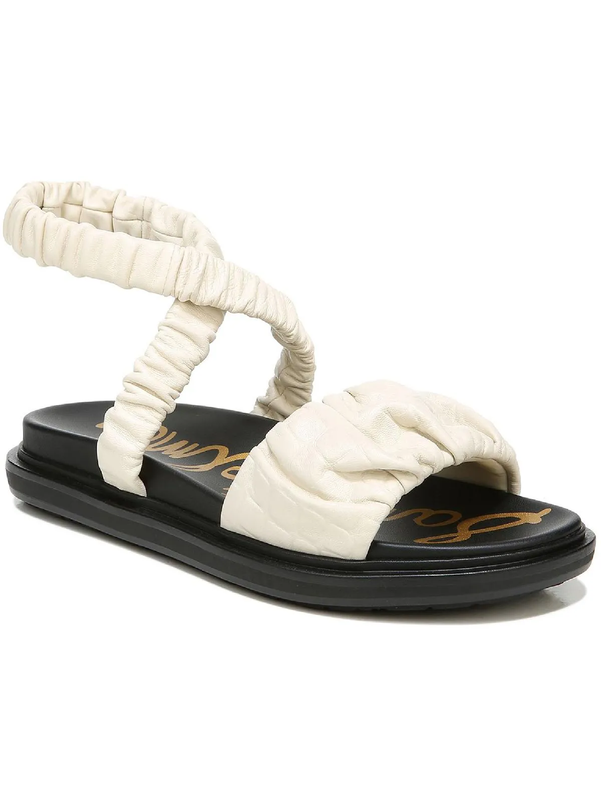 Velma Womens Leather Slip on Flat Sandals