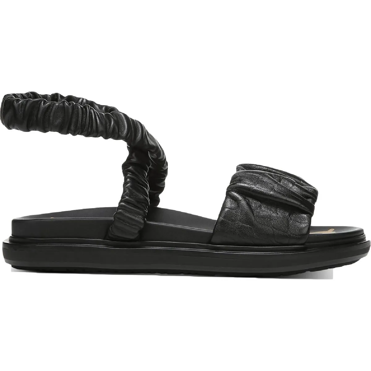 Velma Womens Leather Slip on Flat Sandals