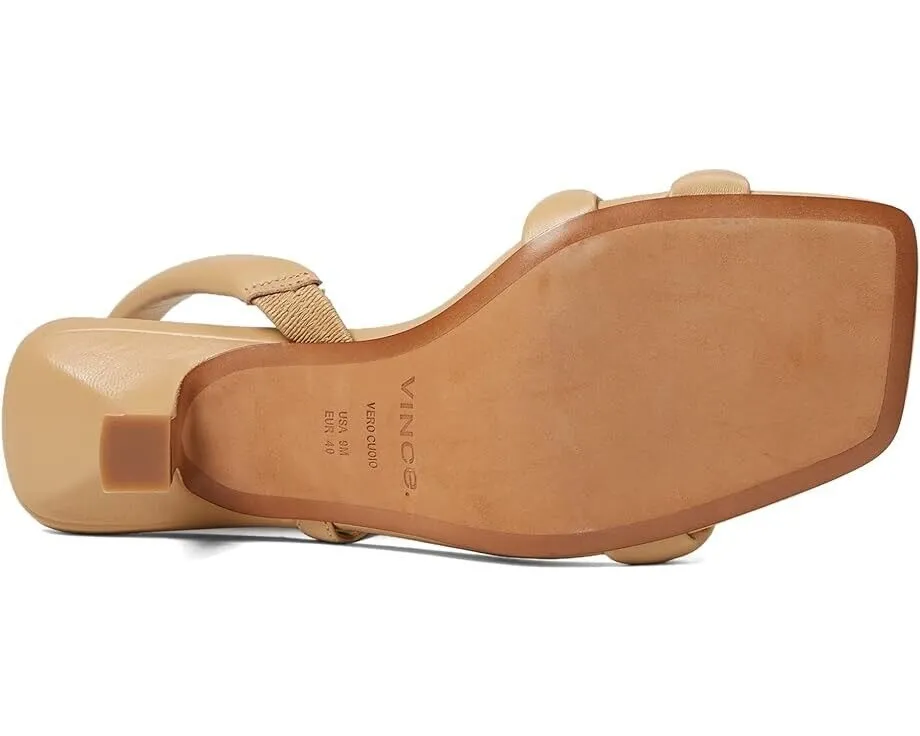 Vince Coline Sandal Women's US 7 Beige Leather Square Toe Slingback KHD1165