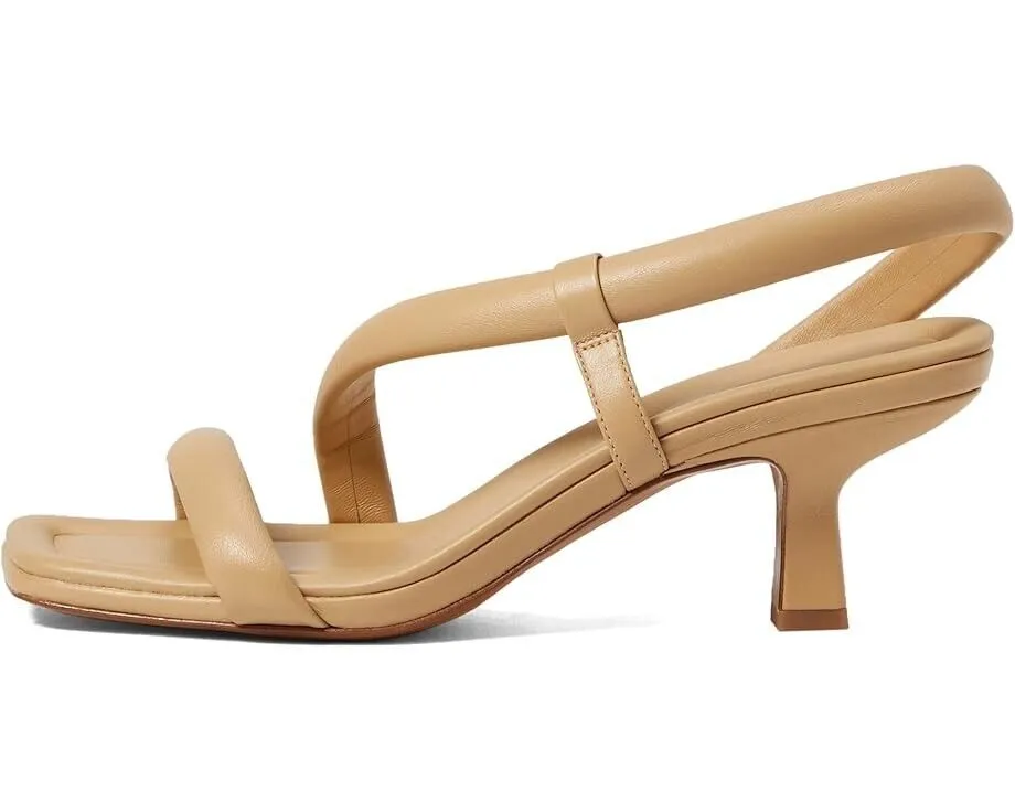 Vince Coline Sandal Women's US 7 Beige Leather Square Toe Slingback KHD1165