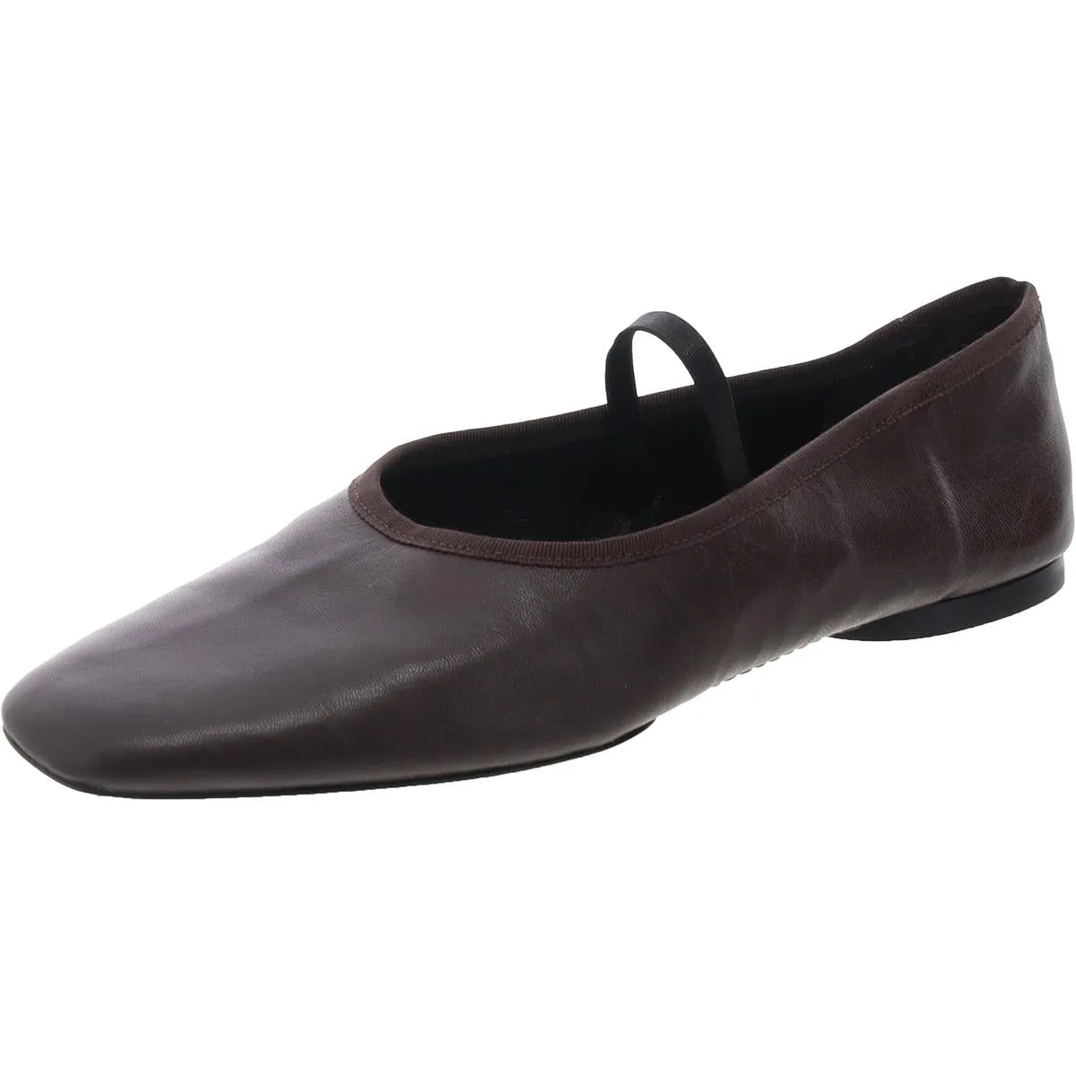 VIVIAN Womens Faux Leather Cushioned Footbed Ballet Flats