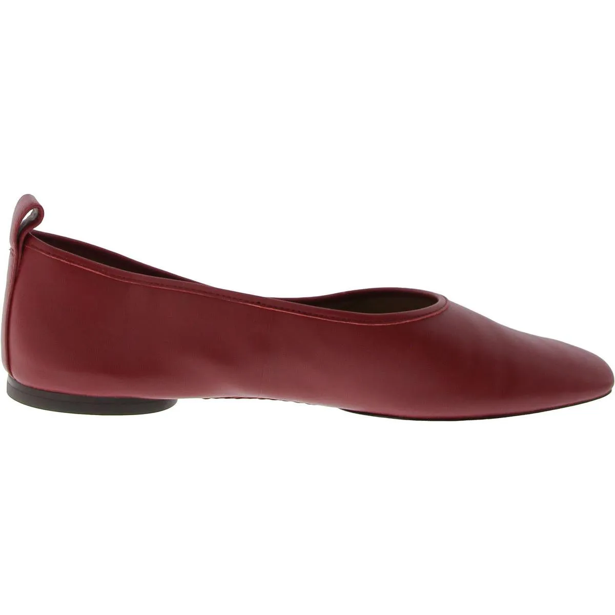VIVIAN Womens Faux Leather Cushioned Footbed Ballet Flats