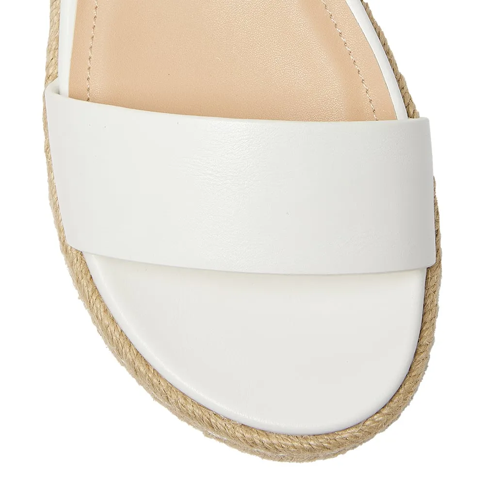 Warner Sandal in White Smooth