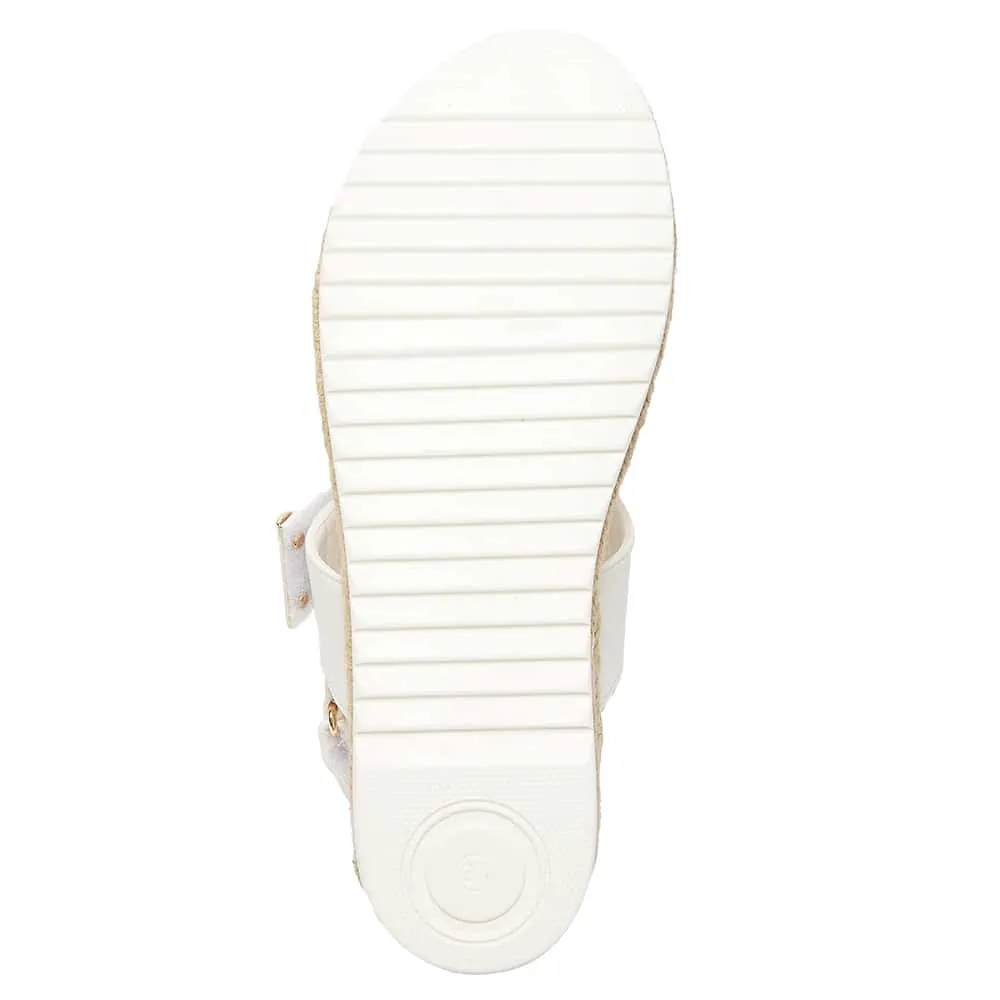 Warner Sandal in White Smooth